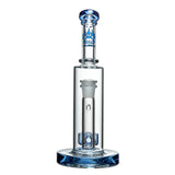 Calibear Straight Can Bong, Clear Borosilicate Glass, 90 Degree Joint, Showerhead Percolator, Front View