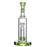 Calibear Straight Can Bong with Showerhead Percolator, Clear Glass, 90 Degree Joint, Front View