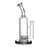 Calibear Straight Can Bong with Showerhead Percolator, Clear Borosilicate Glass, 14mm Female Joint, Front View