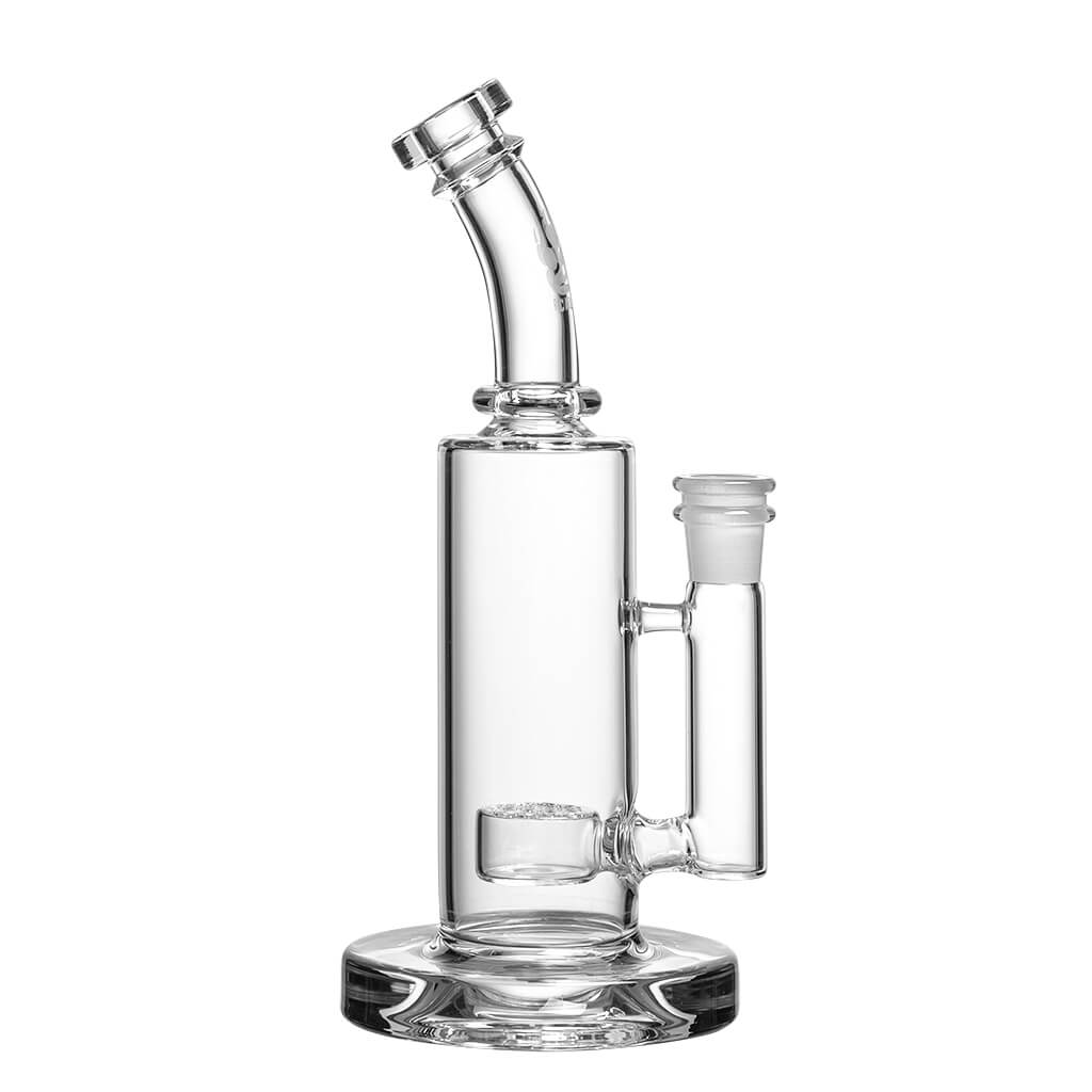 Calibear Straight Can Bong with Showerhead Percolator, 90 Degree Joint, Clear Borosilicate Glass