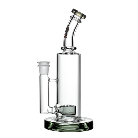 Calibear Straight Can Bong with Showerhead Percolator, Clear Borosilicate Glass, 90 Degree Joint, Front View