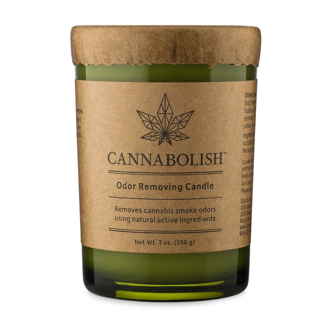 Cannabolish Natural Soy Candle, 7 oz - Eco-Friendly Odor-Eliminator, Front View