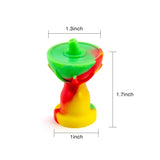 PILOT DIARY Silicone Carb Cap with Glass Bowl Screen, Multicolor, Front View