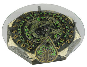 Cat/Pentagram Ouija Board - 13.5" Mystical Home Decor Top View