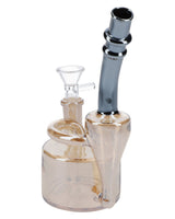Champagne Gold Electronic Painting Bubbler with Quartz, 90 Degree Joint, Portable Size