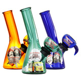 Assorted Cheech & Chong 4.5" Mini Beaker Water Pipes in Borosilicate Glass