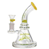 Cheech & Chong's Up In Smoke Glass Waterpipe - Clear Beaker Design with Yellow Accents