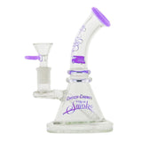 Cheech & Chong's Up In Smoke Glass Waterpipe - Beaker Design with Purple Accents