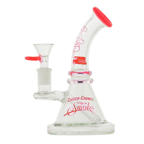 Cheech & Chong's Up In Smoke Glass Waterpipe - Beaker Design with Red Accents