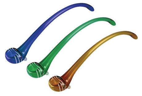 Colorful Churchwarden Glass Pipes, 11" Borosilicate, for Dry Herbs, Side View