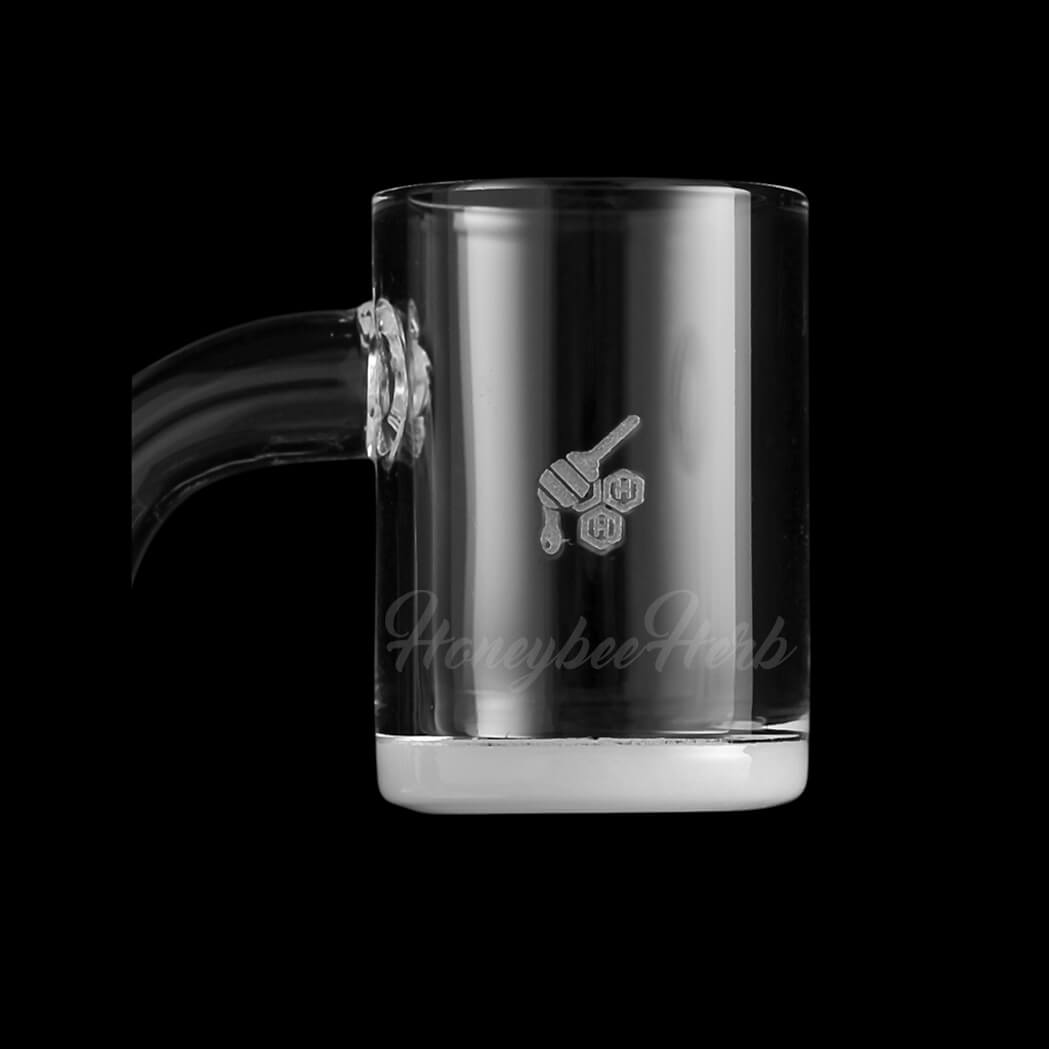 Honey & Milk Quartz Banger 90° by Honeybee Herb, Clear Flat Top Design, 25mm for Dab Rigs