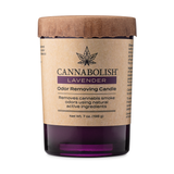 Cannabolish Natural Soy Candle - Lavender Scent, Eco-Friendly, Front View