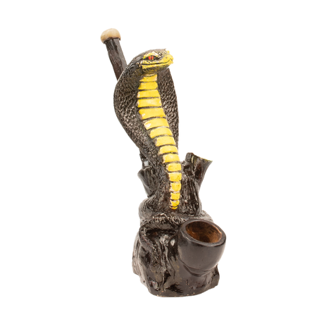 Medusa Customs Cobra 2 Hand Carved Pipe with Intricate Detailing - Front View