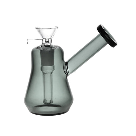Compact Travel Bubbler in Borosilicate Glass, Portable 4" Spoon Design, Side View on White Background
