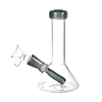 Compact Conical Beaker Mini Water Pipe, 5.25" Borosilicate Glass, Front View with Bowl