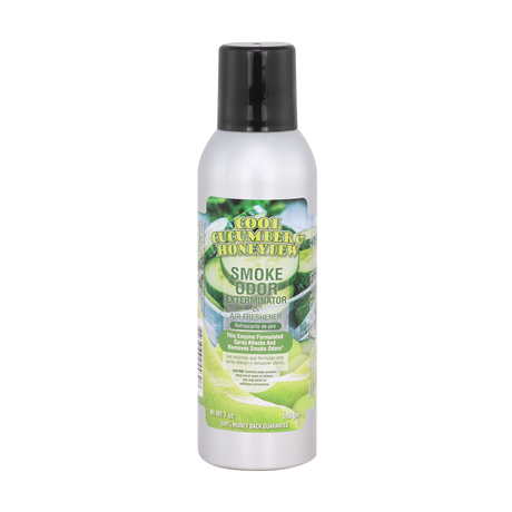 Smoke Odor 7oz Enzyme Spray Cool Cucumber-Honeydew, eliminates odors, front view on white