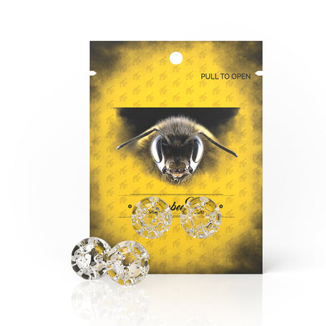 Honeybee Herb Hollow Quartz Terp Pearls on Branded Packaging, Front View