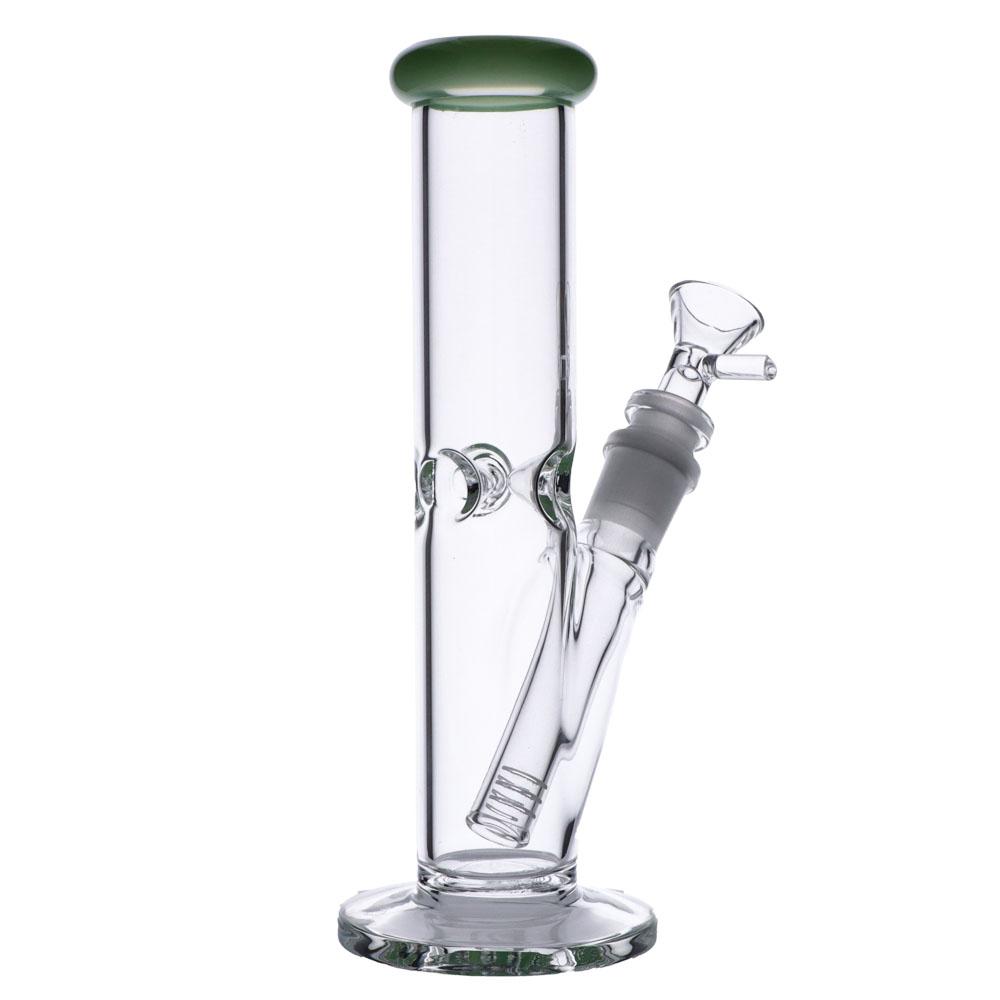 Valiant Distribution Crystal Clear Straight Tube Bong with Ice Catcher and Glass Bowl