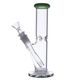 Valiant Distribution Crystal Clear Straight Tube Bong with Ice Catcher, Front View