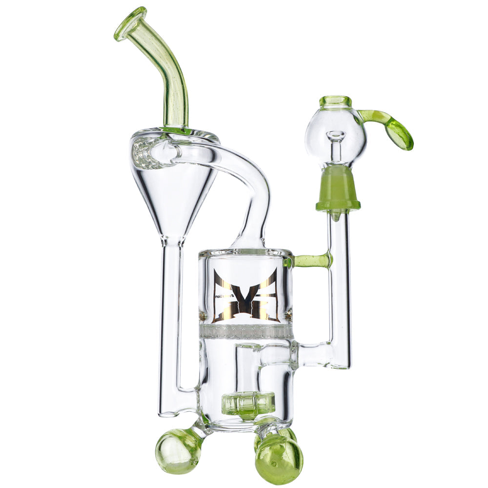 EVOLUTION Cyclone 9.75" Dab Rig in Apple-green with Percolator - Front View