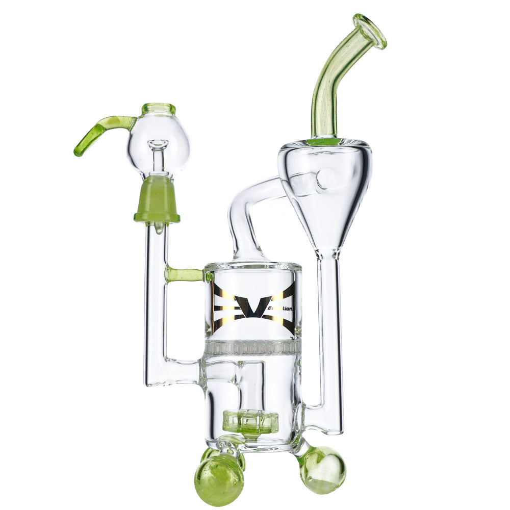EVOLUTION Cyclone 9.75" Dab Rig with Percolator and Bent Neck - Front View