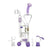 EVOLUTION Cyclone 9.75" Dab Rig in Purple with Glass Nail and Dome, Front View