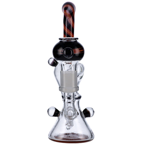 RGR Canada Cyclone Recycler Dab Rig in Black & Multicolor with Borosilicate Glass, Front View