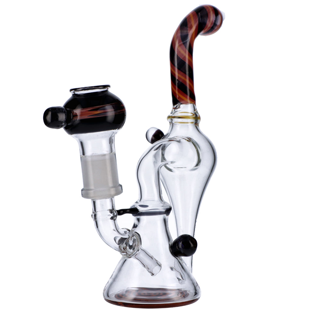 RGR Canada Inc. Cyclone Recycler Dab Rig in Black & Multicolor with Glass on Glass Joint