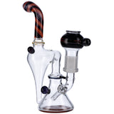RGR Canada Cyclone Recycler Dab Rig in Black & Multicolor, 8" with 45 Degree Joint