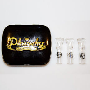 Cypress Hill's Phuncky Feel Tips 8mm clear glass rolling tips 3 pack with logo tin