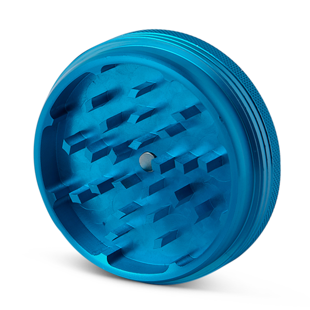 Human Grade Grinder 1C - 2.5" 2-Piece in Blue - Top Angle View