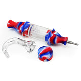 PILOT DIARY Silicone Glass Dab Straw Full Kit with Glass Bowl and Cap - Top View