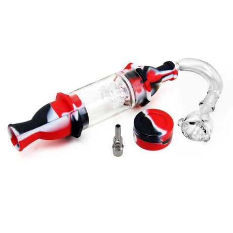 PILOT DIARY Silicone Honey Straw Water Filter Kit with Glass Bowl and Dab Tool