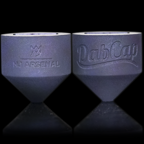 MJ Arsenal Original DabCap, dual view on reflective surface, easy-to-use dab rig accessory