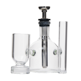 Apex Ancillary Iso Station in clear glass, front view, ideal for bong cleaning