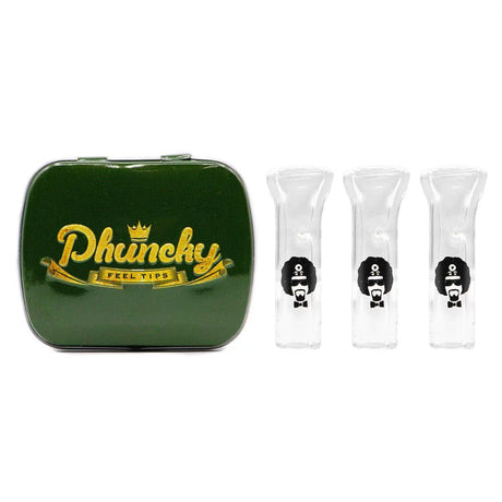 DGT Dr. Greenthumb Classic Clear Glass Tips 3 Pack with Logo Case