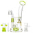 EVOLUTION Diamond Dust 8" Dab Rig in Apple-green with Showerhead Percolator, Side View