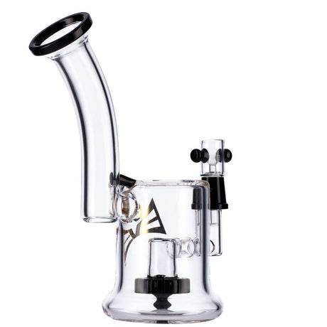 EVOLUTION Diamond Dust 8" Dab Rig with Showerhead Percolator, 90 Degree Joint, Side View