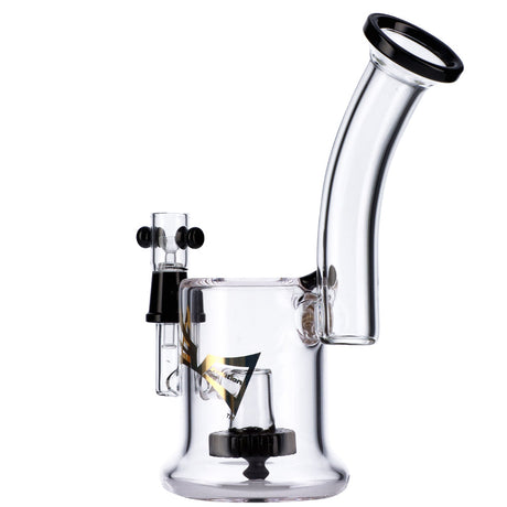 EVOLUTION 8" Multi-Color Hybrid Dab Rig with Showerhead Percolator and Quartz Banger, Front View