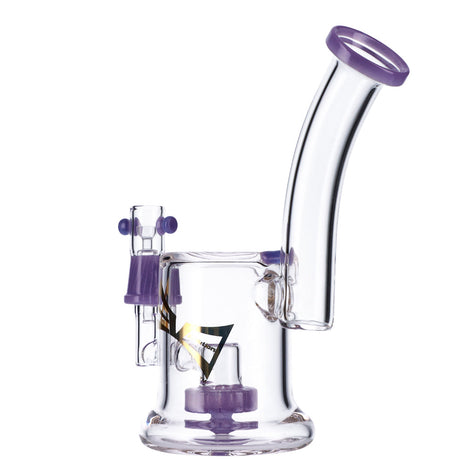 EVOLUTION Diamond Dust 8" Dab Rig with Showerhead Percolator, 90 Degree Quartz Banger, Front View