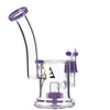 EVOLUTION Diamond Dust 8" Purple Dab Rig with Showerhead Percolator - Front View