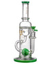 Diamond Glass Ball Perc Incycler in Jade - 12" High Quality Borosilicate Glass Dab Rig with 90 Degree Joint