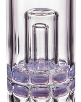 Close-up of Diamond Glass Straight Tube with Bubble Barrel and UFO Perc, Borosilicate - DankGeek