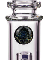 Close-up of Diamond Glass Straight Tube Bong with Bubble Barrel to UFO Perc, USA made