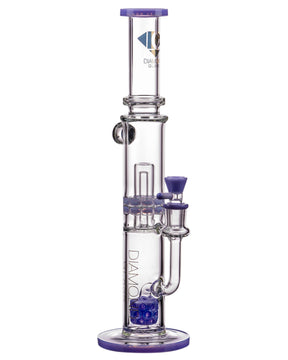 Diamond Glass Bubble Barrel to UFO Perc Straight Tube 15'' | Dank Geek