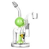 Diamond Glass Buoy Recycler Rig with Showerhead Percolator for Concentrates, Side View