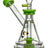 Diamond Glass Gavel Hammer Bubbler in Slyme Green with Showerhead Percolator