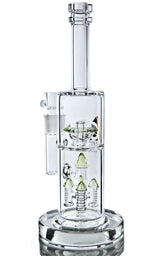 Diamond Glass 14'' Rocket Water Pipe with clear borosilicate glass and percolator - DankGeek