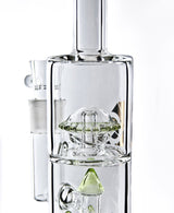 Diamond Glass 14'' Rocket Water Pipe with Clear Borosilicate Glass, Side View - DankGeek