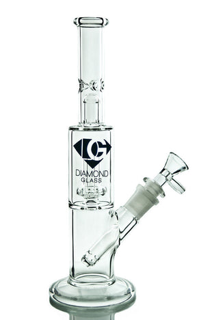 Diamond Glass - Straight Tube Showerhead Perc 11'' | Dank Geek